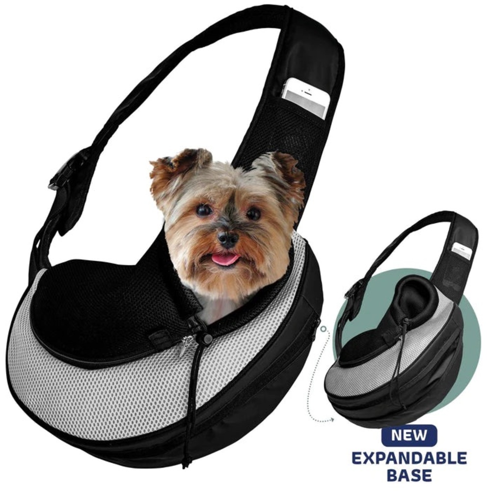 Katziela Pet Carrier Sling Bag with Expandable Base for Small Dogs, Puppies, Cat